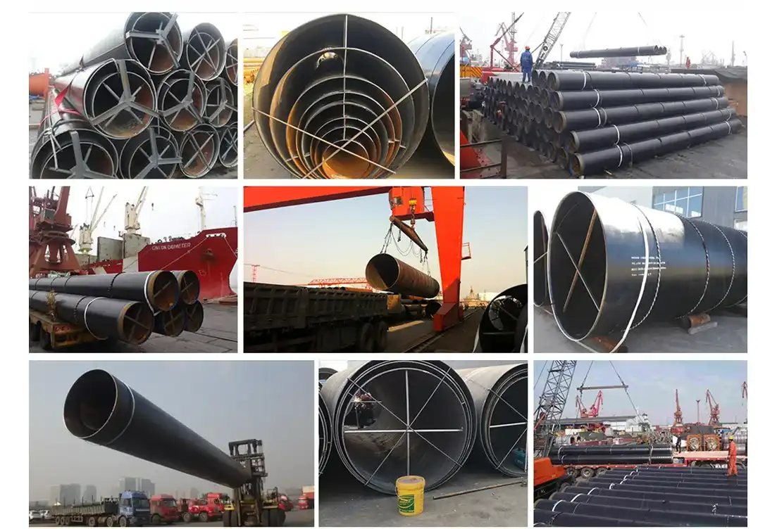 packaging and shipping of API 5L X52 oil and gas pipelines packaging and shipping of API 5L X52 oil and gas pipelines
